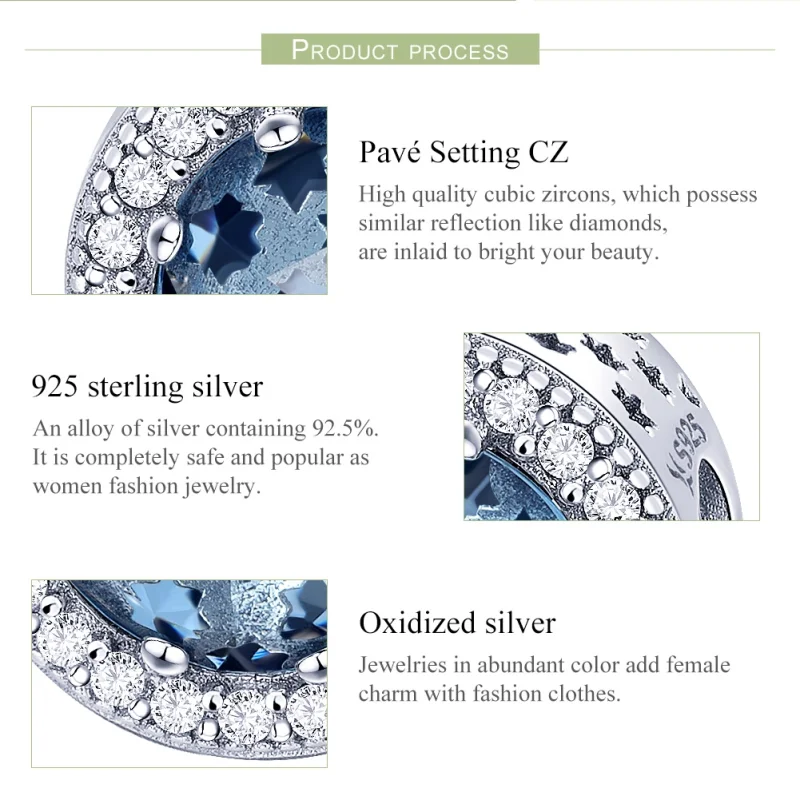 (image for) Pandora Style Silver Starry Sky Charm - SCC730 - View 7