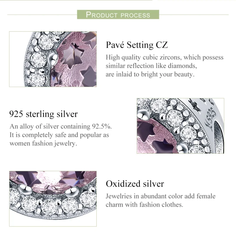 (image for) Pandora Style Silver Starry Sky Charm - SCC731 - View 7