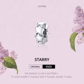 Pandora Style Silver Starry Sky Spacer - SCC1169 Pandora Style Silver Starry Sky Spacer - SCC1169