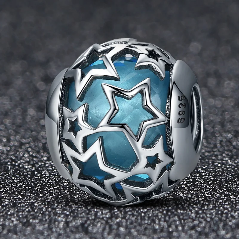 (image for) Pandora Style Silver Stars Charm - SCC411 - View 2