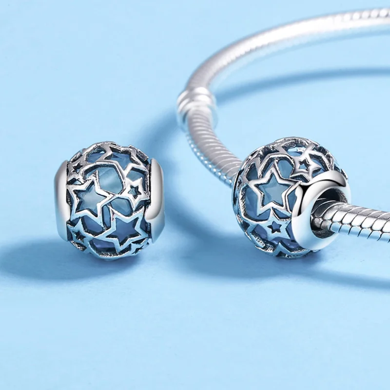 (image for) Pandora Style Silver Stars Charm - SCC411 - View 5