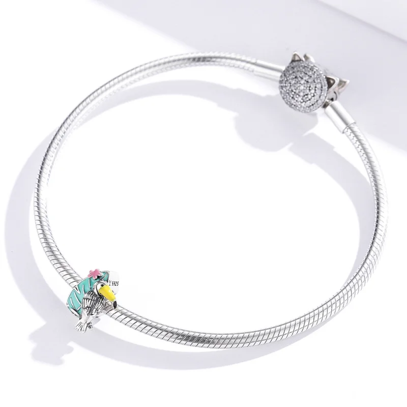 (image for) Pandora Style Silver Stork Charm - SCC1531 - View 3