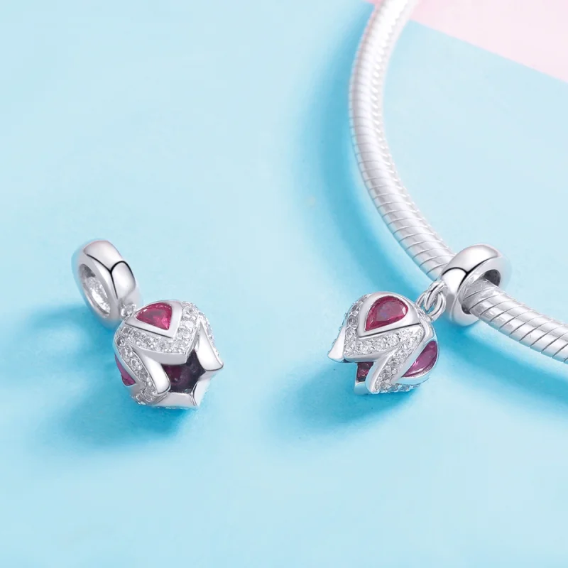 (image for) Pandora Style Silver Story of Tulip Dangle - SCC1027 - View 5