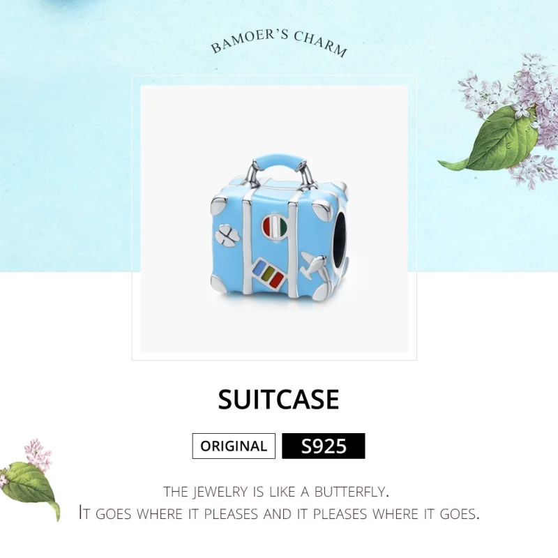 (image for) Pandora Style Silver Suitcase Charm - SCC1377 - View 6