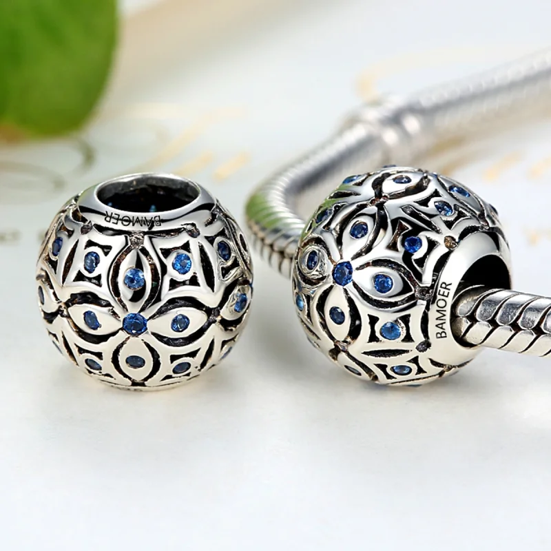 (image for) Pandora Style Silver Summer Flower Charm - SCC059 - View 4