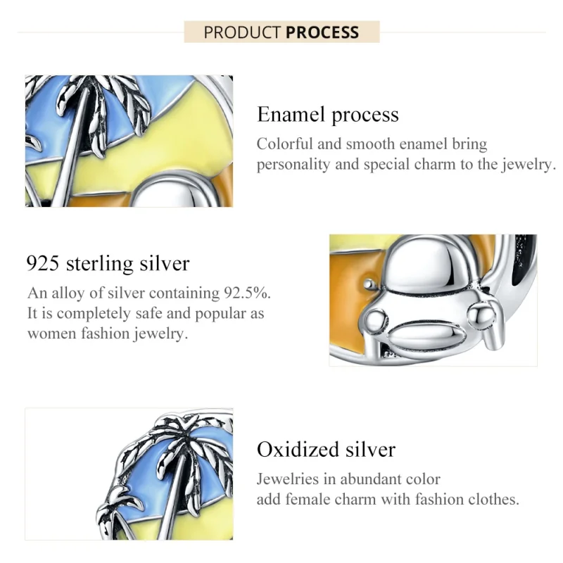 (image for) Pandora Style Silver Summer Journey Charm - SCC1530 - View 7