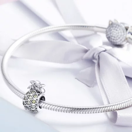 Pandora Style Silver Summer Pineapple Charm - SCC936