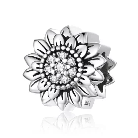 Pandora Style Silver Sunflower Charm - SCC1507 Pandora Style Silver Sunflower Charm - SCC1507