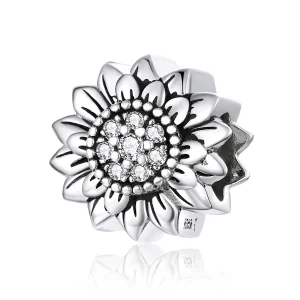 (image for) Pandora Style Silver Sunflower Charm - SCC1507