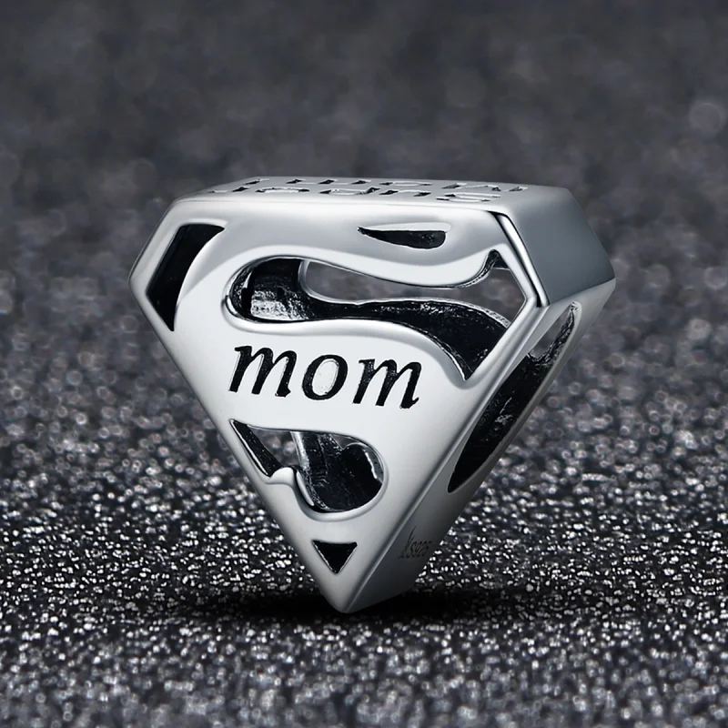(image for) Pandora Style Silver Super Mom Charm - SCC429 - View 2