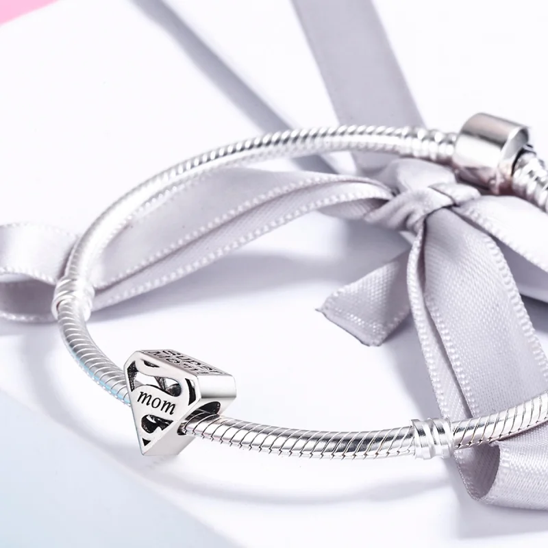 (image for) Pandora Style Silver Super Mom Charm - SCC429 - View 4