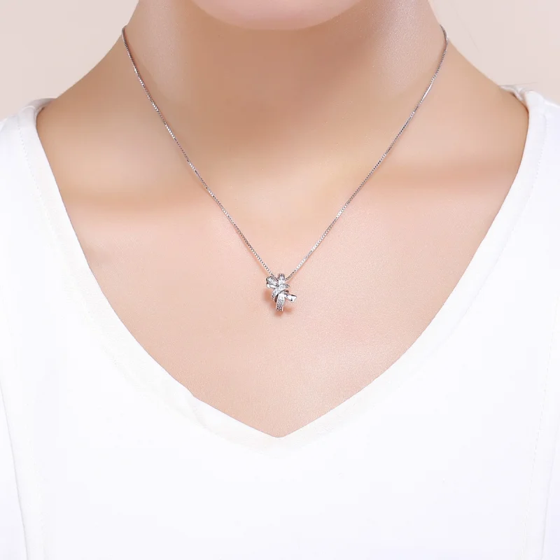 (image for) Pandora Style Silver Sweet Bow Charm - SCC773 - View 5