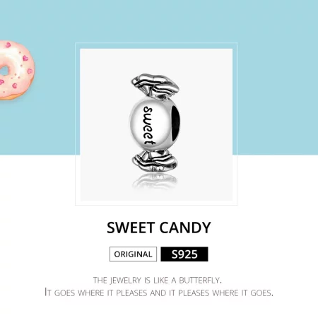 Pandora Style Silver Sweet Candy Charm - BSC353
