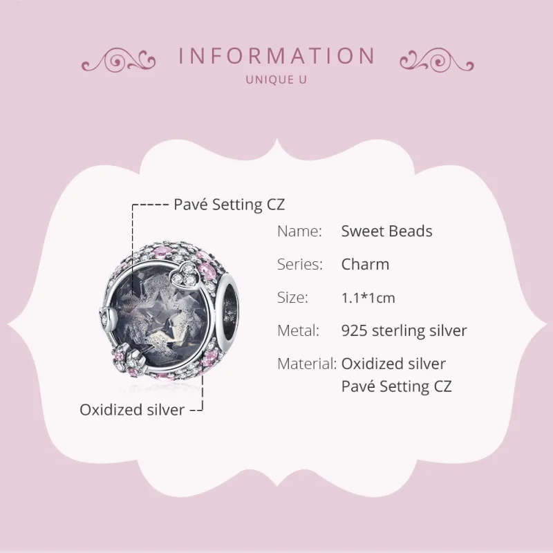 (image for) Pandora Style Silver Sweet Charm - SCC1809 - View 6