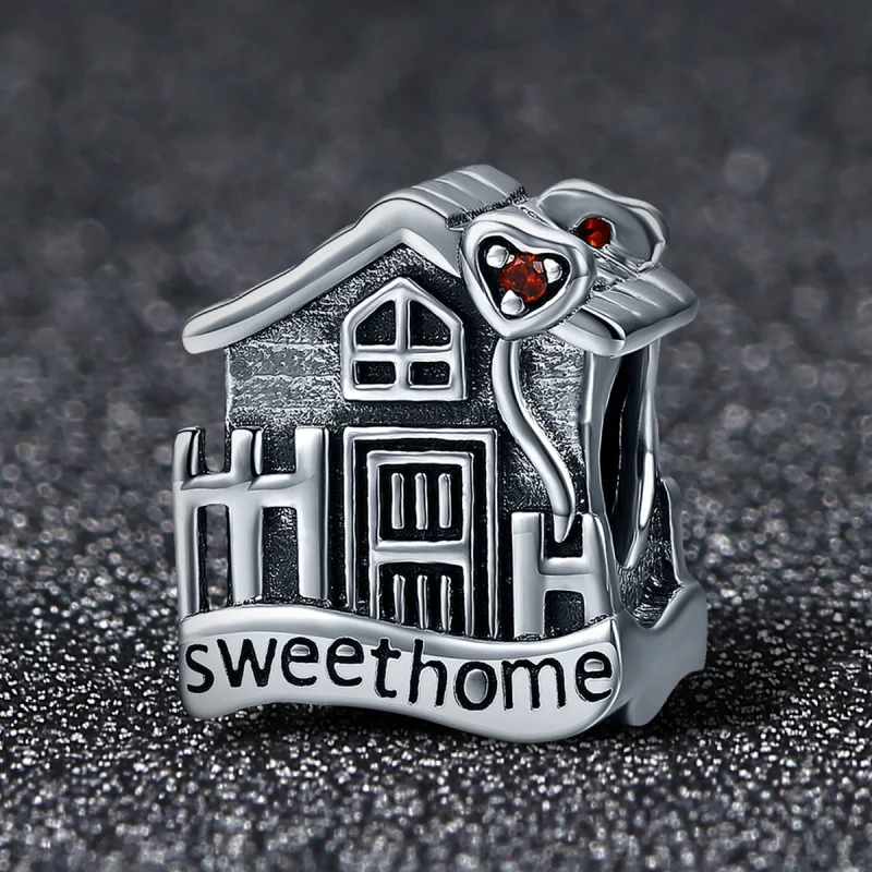 (image for) Pandora Style Silver Sweethome Charm - SCC416 - View 2
