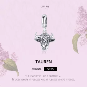 Pandora Style Silver Tauren Dangle Charm - SCC1316 Pandora Style Silver Tauren Dangle Charm - SCC1316