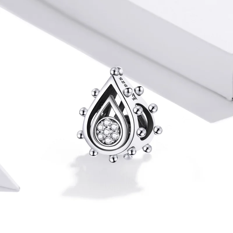 (image for) Pandora Style Silver Teardrop Charm - SCC1723 - View 2