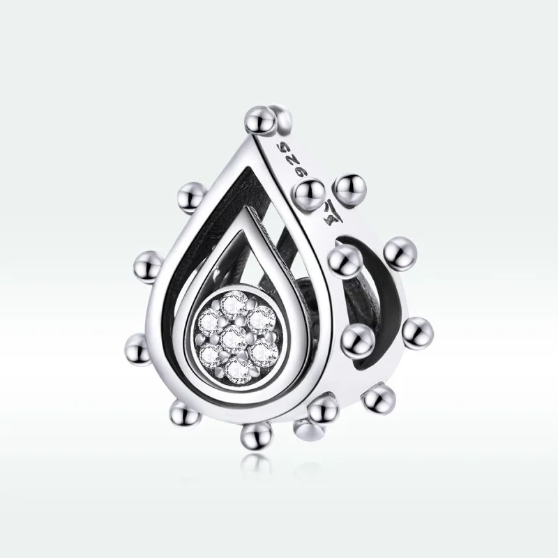 (image for) Pandora Style Silver Teardrop Charm - SCC1723 - View 5