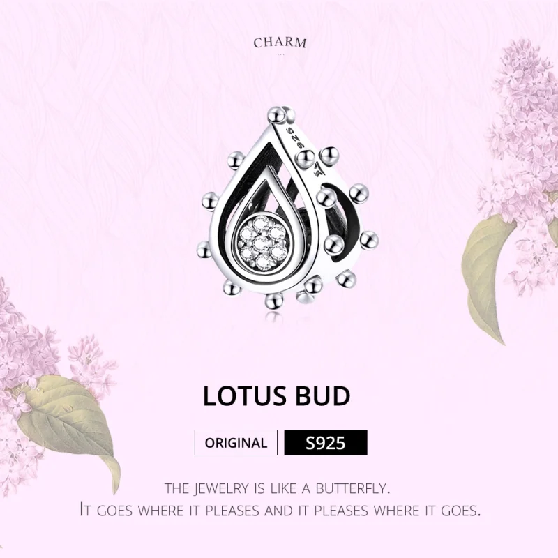 (image for) Pandora Style Silver Teardrop Charm - SCC1723 - View 6