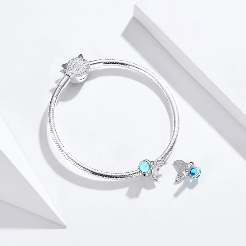 (image for) Pandora Style Silver Tears of Mermaid Charm - SCC1226 - View 5