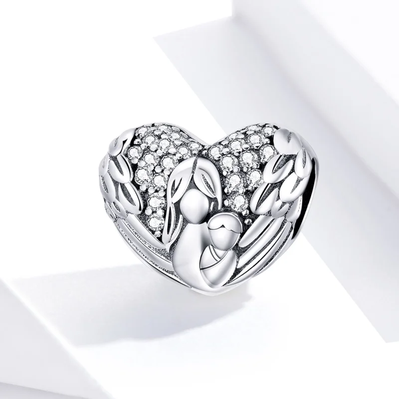 (image for) Pandora Style Silver Thank you & Love you Charm - SCC1462 - View 4