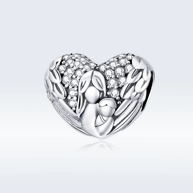 (image for) Pandora Style Silver Thank you & Love you Charm - SCC1462 - View 5