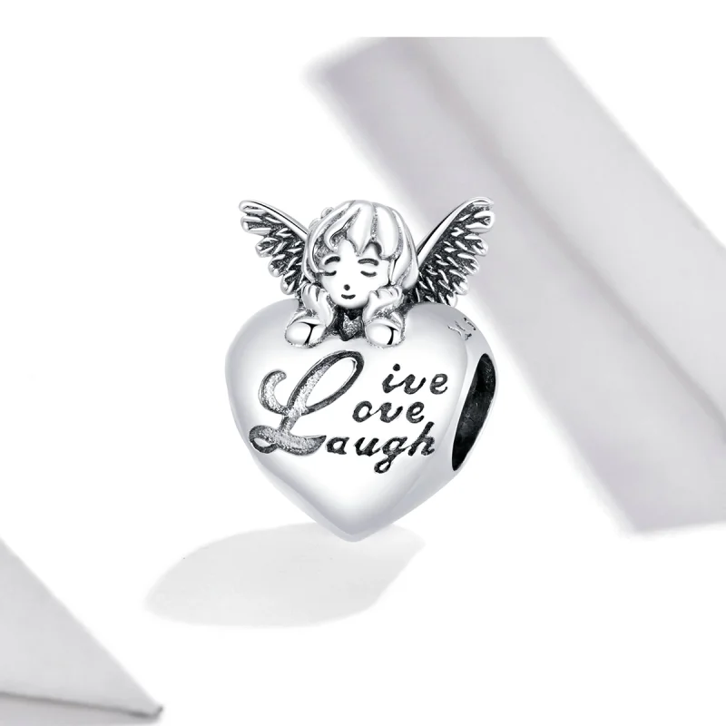 (image for) Pandora Style Silver Thanksgiving Angel Charm - SCC1633 - View 2