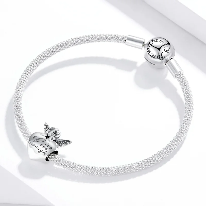 (image for) Pandora Style Silver Thanksgiving Angel Charm - SCC1633 - View 3