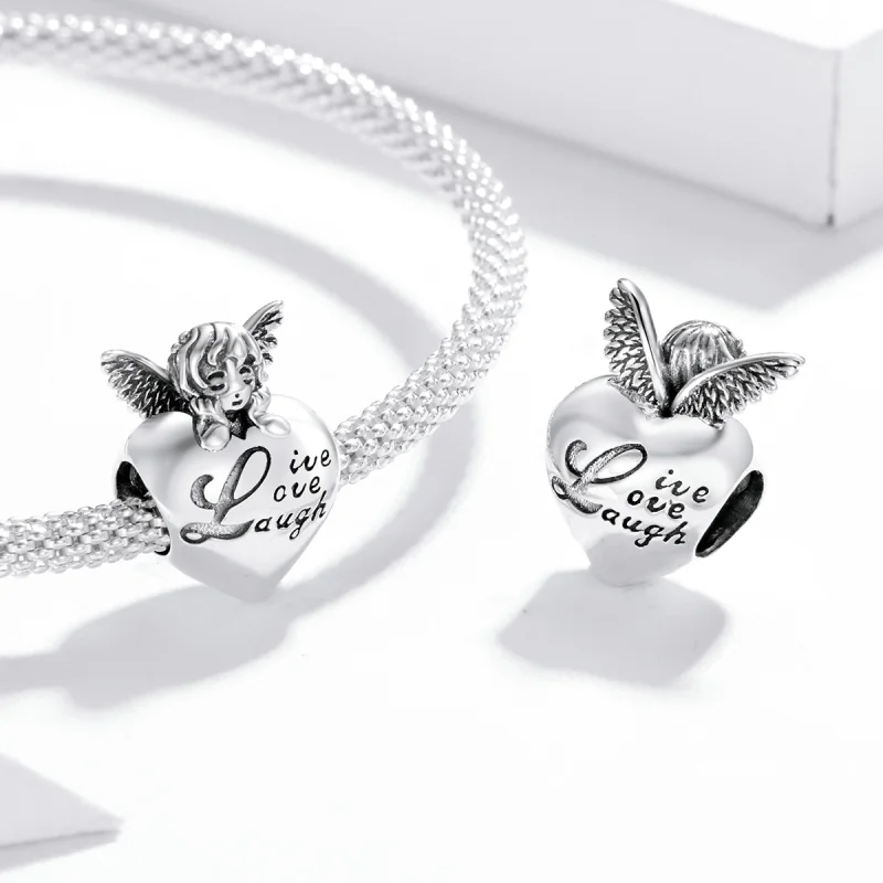 (image for) Pandora Style Silver Thanksgiving Angel Charm - SCC1633 - View 4