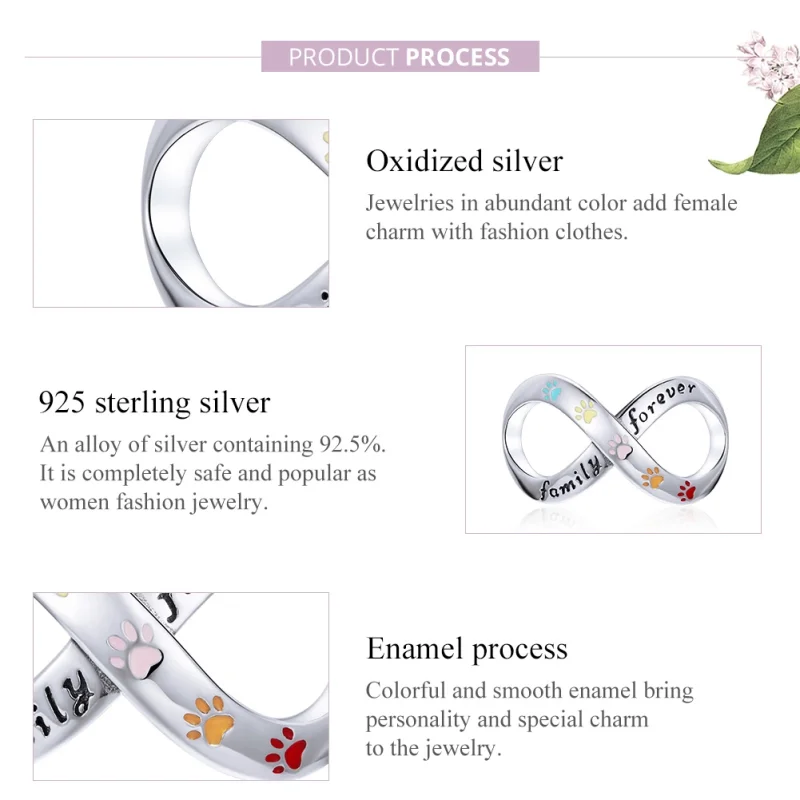 (image for) Pandora Style Silver The Paw Print of Love Charm - SCC1849 - View 6