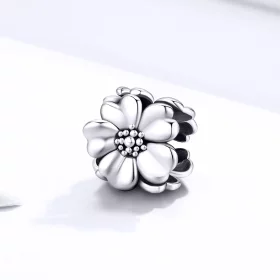 Pandora Style Silver Three Flowers Charm - SCC1486 Pandora Style Silver Three Flowers Charm - SCC1486