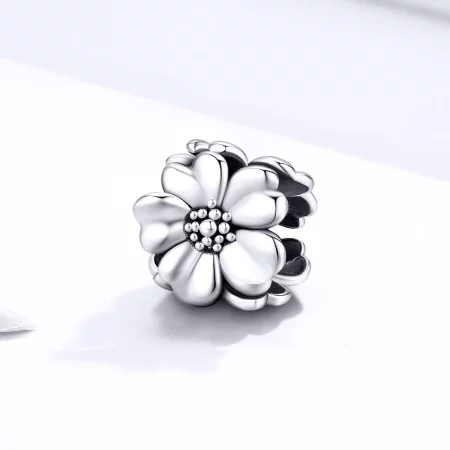 Pandora Style Silver Three Flowers Charm - SCC1486