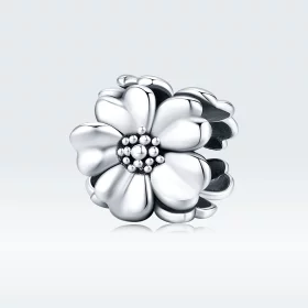 Pandora Style Silver Three Flowers Charm - SCC1486 Pandora Style Silver Three Flowers Charm - SCC1486