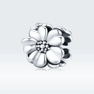 (image for) Pandora Style Silver Three Flowers Charm - SCC1486