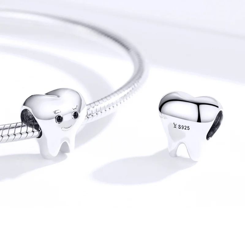 (image for) Pandora Style Silver Tooth Charm - SCC1401 - View 4