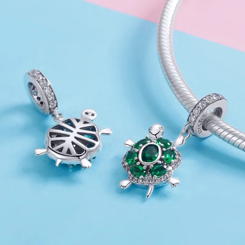 (image for) Pandora Style Silver Tortoise Dangle - SCC1017 - View 5