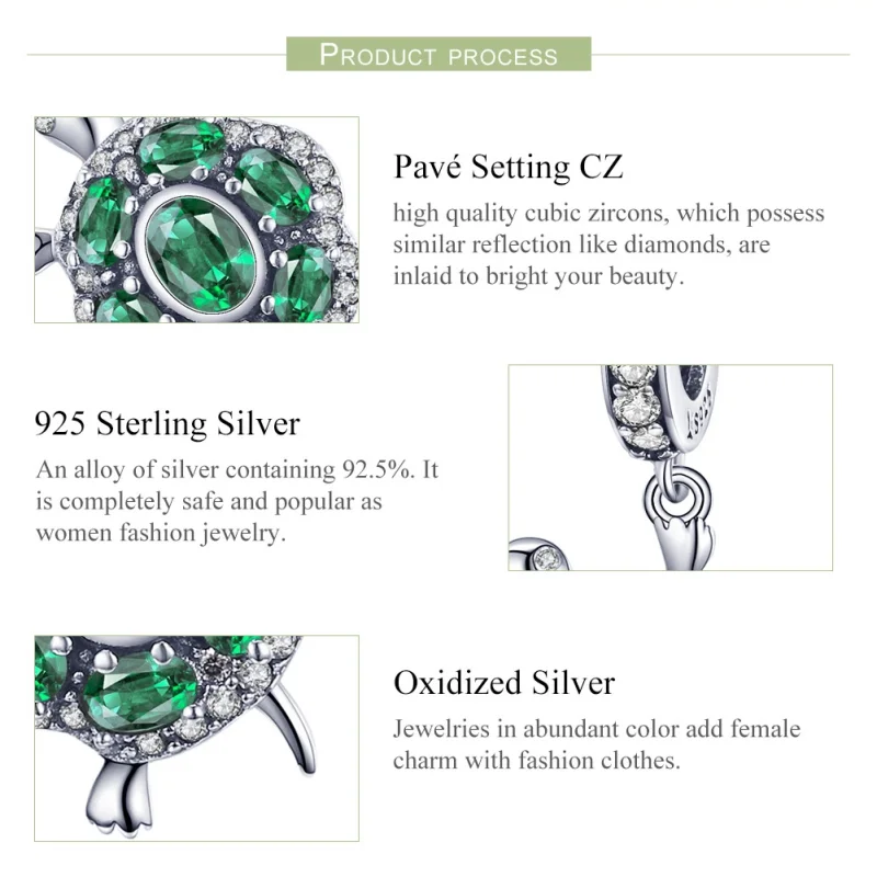 (image for) Pandora Style Silver Tortoise Dangle - SCC1017 - View 7