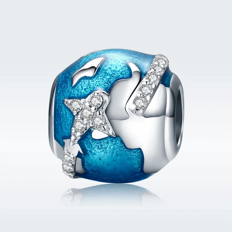 (image for) Pandora Style Silver Travel Around The World Charm - SCC183 - View 2