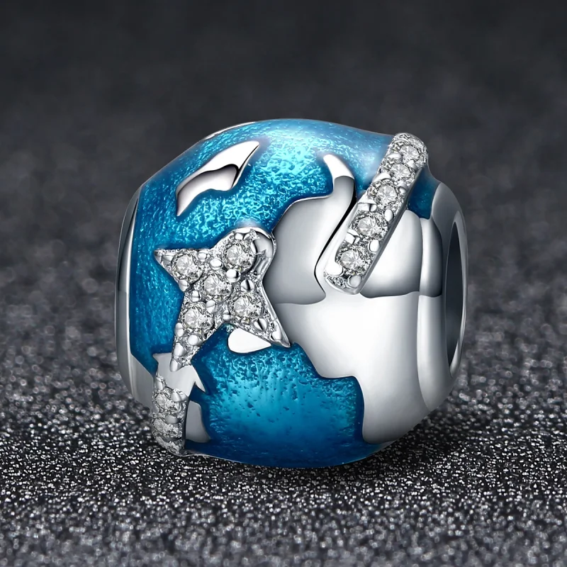 (image for) Pandora Style Silver Travel Around The World Charm - SCC183 - View 3