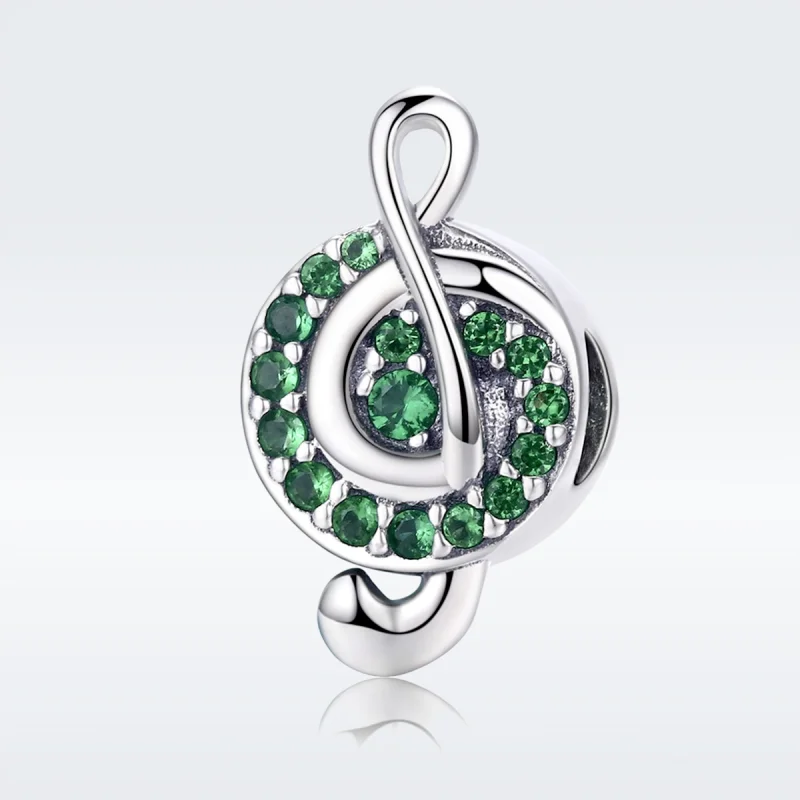 (image for) Pandora Style Silver Treble Clef Charm - SCC450 - View 2