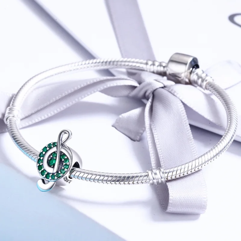 (image for) Pandora Style Silver Treble Clef Charm - SCC450 - View 4