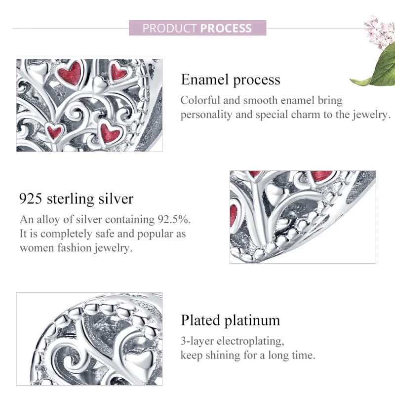(image for) Pandora Style Silver Tree of Life Charm - BSC279 - View 8
