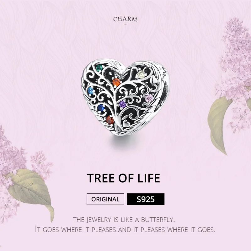 (image for) Pandora Style Silver Tree of Life Charm - SCC1608 - View 6