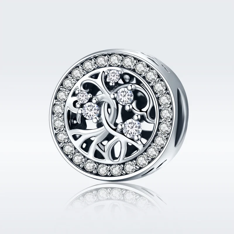 (image for) Pandora Style Silver Tree of Life Charm - SCC616 - View 2