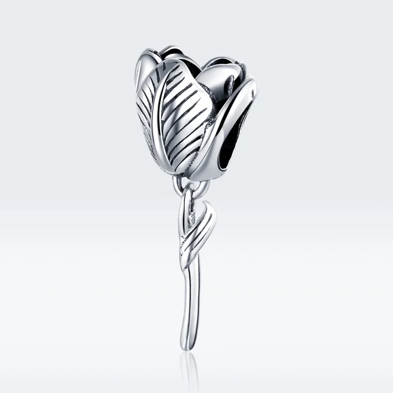 (image for) Pandora Style Silver Tulip Charm - SCC1514 - View 5