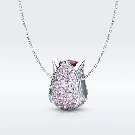 Pandora Style Silver Tulip Charm - SCC569