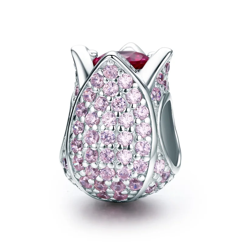 (image for) Pandora Style Silver Tulip Charm - SCC569 - Product Image