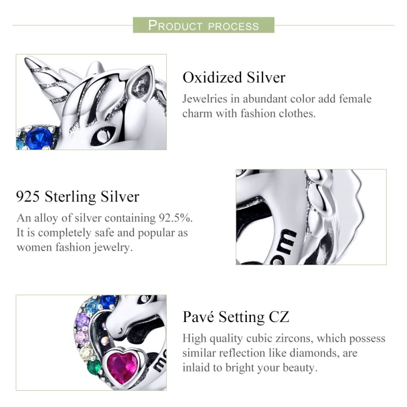 (image for) Pandora Style Silver Unicorn For Mom Charm - SCC1160 - View 4
