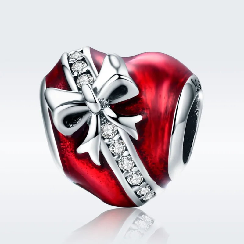 (image for) Pandora Style Silver Valentine's Day Love Gift Charm - SCC741 - View 3