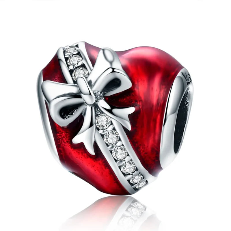 (image for) Pandora Style Silver Valentine's Day Love Gift Charm - SCC741 - Product Image